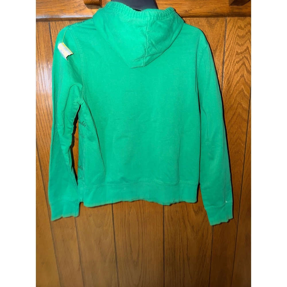 Disney Mickey Minnie Mouse Green Graphic Hoodie Kids XL Script All Over Print - Picture 2 of 5
